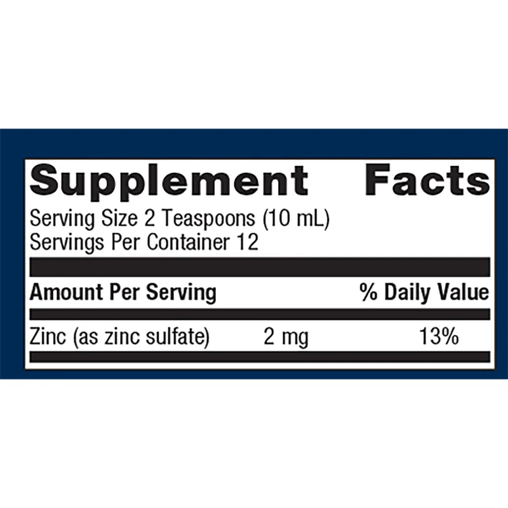 Metagenics Zinc-Tally Test Supplement Facts