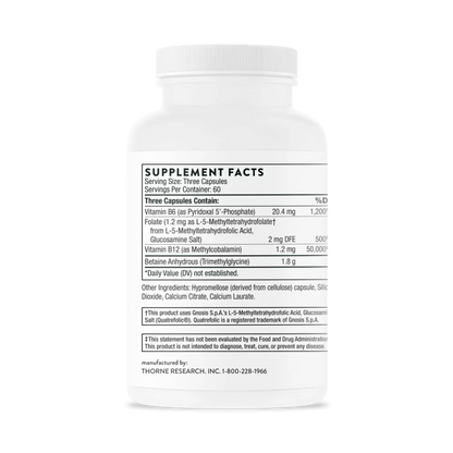 Thorne Methyl-Guard 180 caps supplement facts