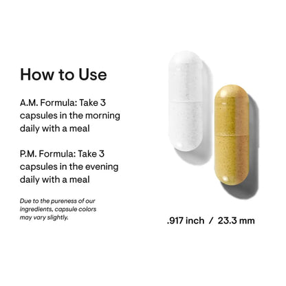 Thorne Multi-Vitamin Elite A.M. P.M NSF - How to Use