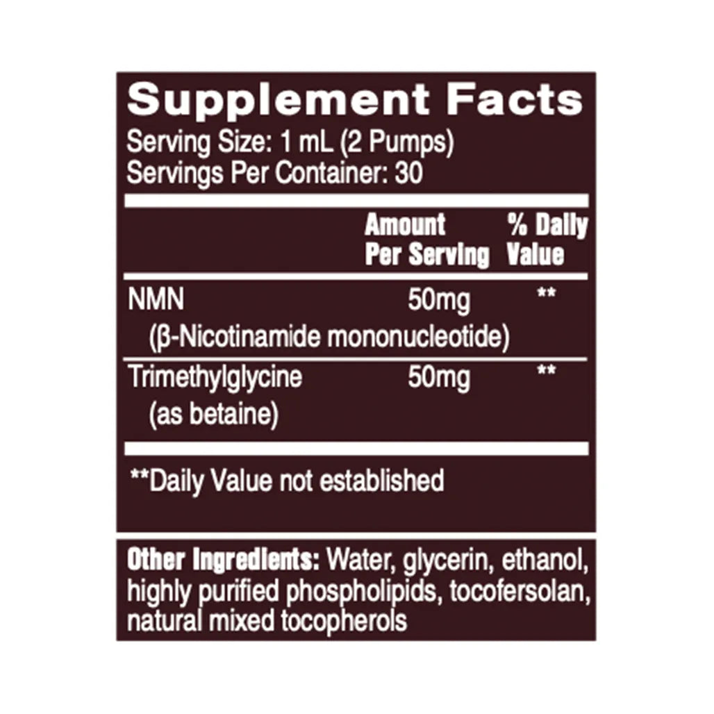 QuickSilver Scientific NAD+ GOLD 50 mg Ingredients