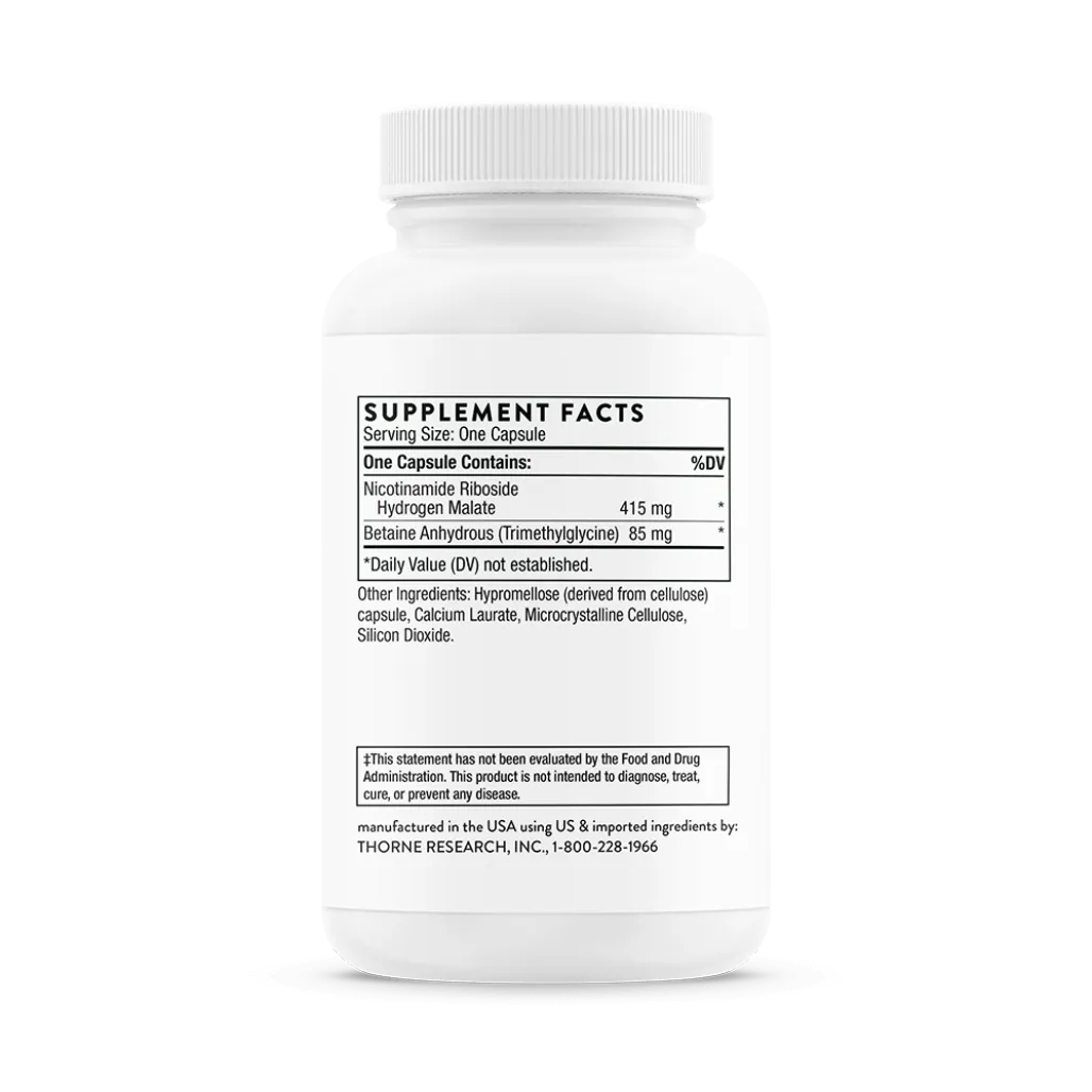 Thorne NiaCel 400 60 caps supplement facts