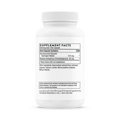 Thorne NiaCel 400 60 caps supplement facts