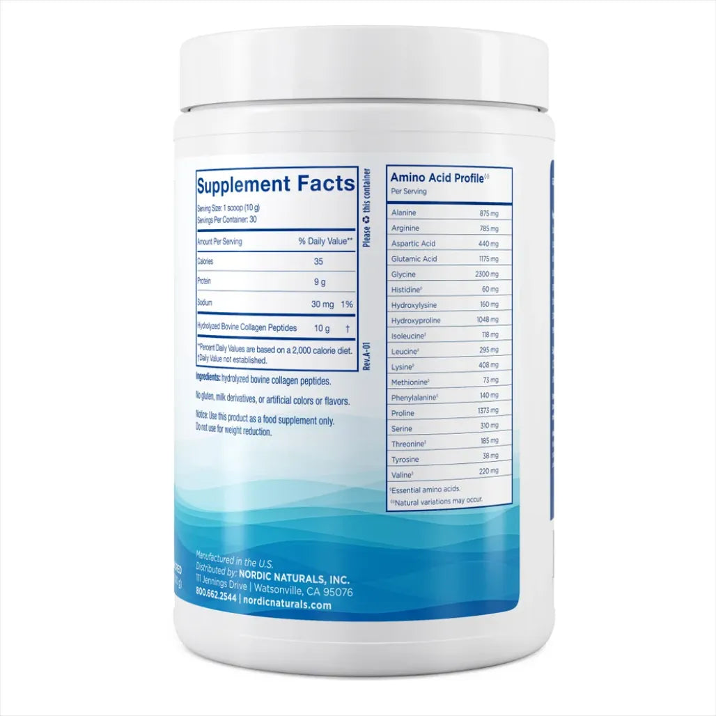 Ingredients of Nordic Beauty Collagen Peptides Dietary Supplement - Calories, Protein