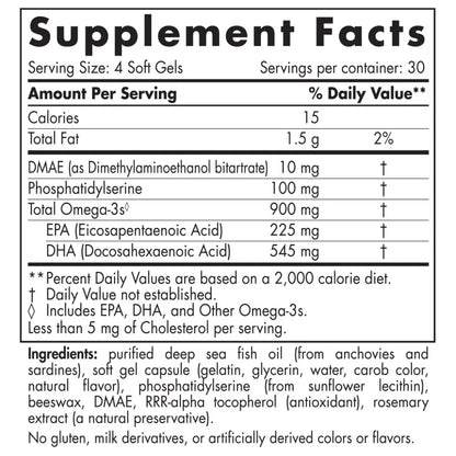 Ingredients of Nordic Naturals Omega Focus Junior - Support Brain Health
