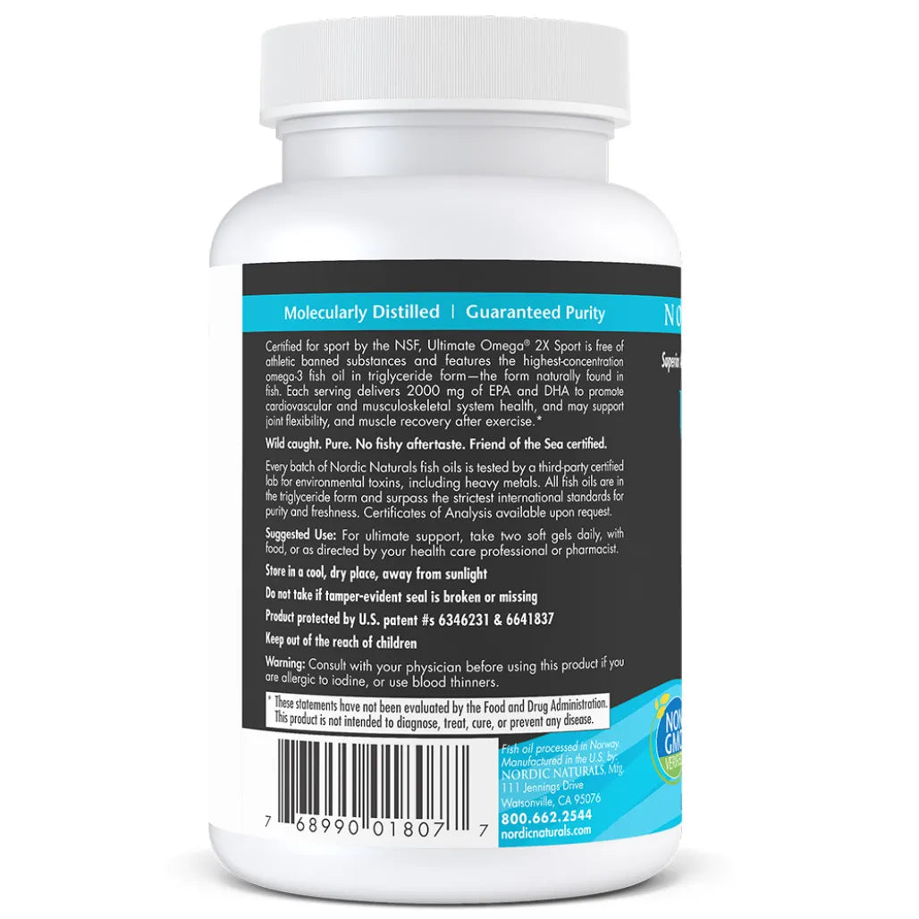 About Nordic Naturals Ultimate Omega 2X Sport - Supports Athletes Cardiovascular System