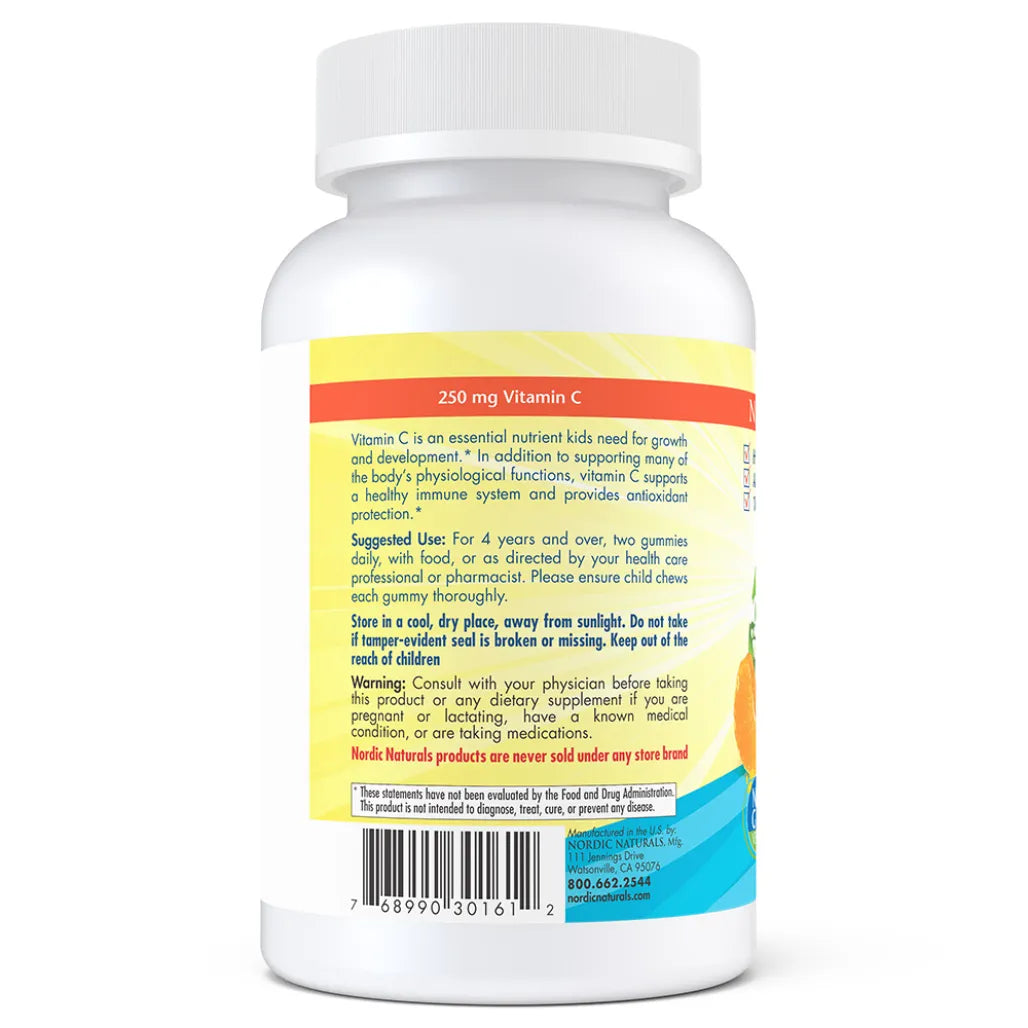 About Nordic Naturals Vitamin C Gummies 250mg - Support Immune Health