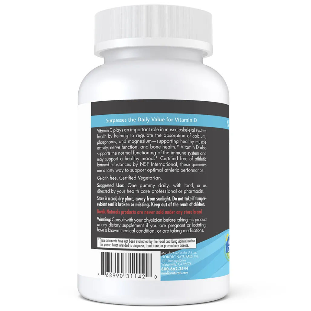About Nordic Naturals Vitamin D3 Gummies Sport - Supports Healthy Muscle Activity