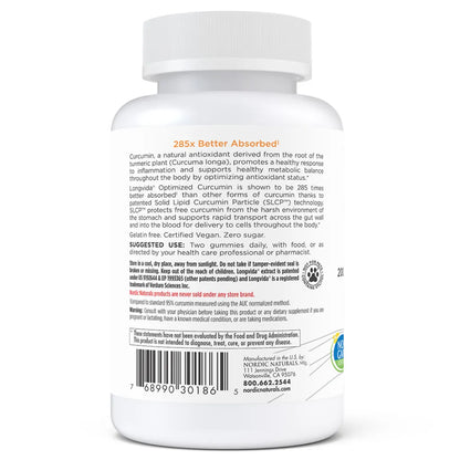 About Nordic Naturals Zero Sugar Curcumin Gummies - Support Nervous System