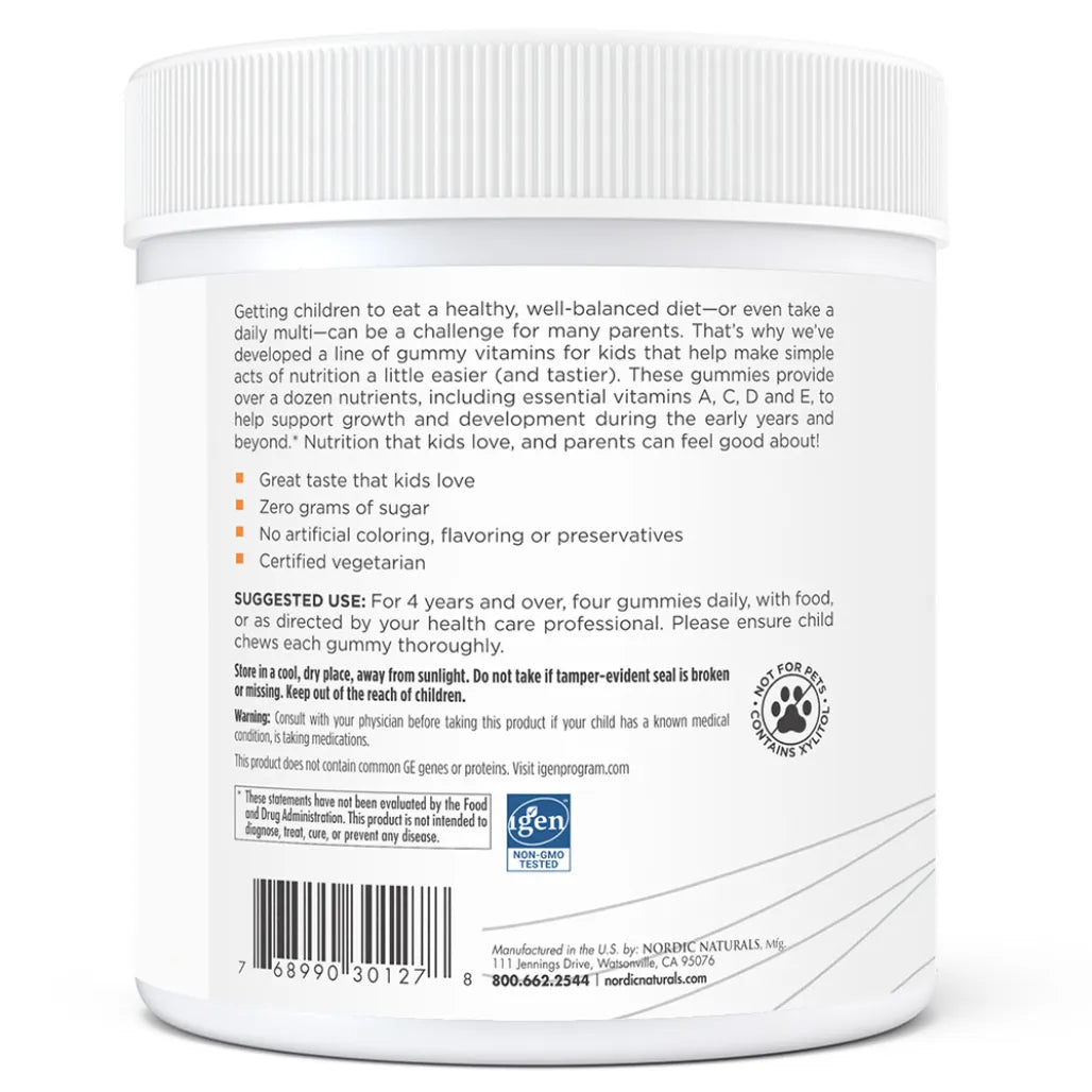 About Nordic Naturals Zero Sugar Kids Multi Gummies - Support Growth and Development of Kids
