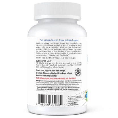 About Nordic Naturals Zero Sugar Melatonin Gummies - Flexible Dosing Options to Prevent Morning Drowsiness.