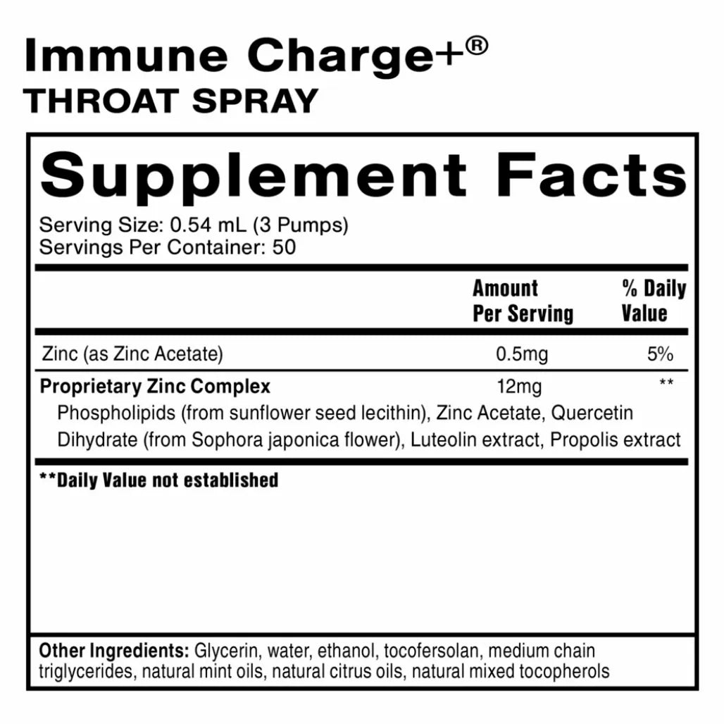QuickSilver Scientific Immune Charge+ Throat Spray