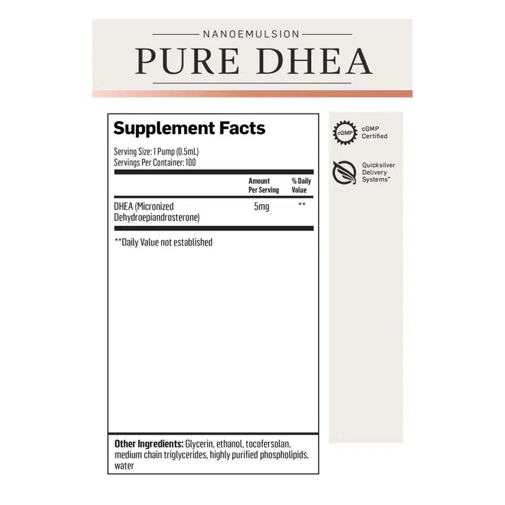 QuickSilver Scientific Pure DHEA 50 ml supplements facts