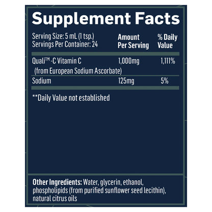 QuickSilver Scientific Vitamin C Liposomal 4 oz supplement facts