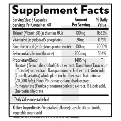 QuickSilver Scientific ClearWay Cofactors supplements facts