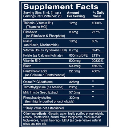 QuickSilver Scientific Glutathione Complex supplement facts