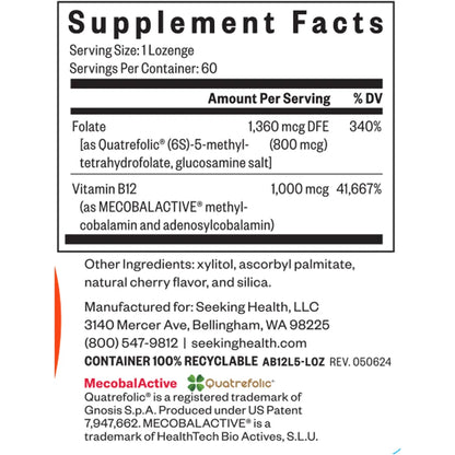Active B12 with L-5-MTHF Seeking Health