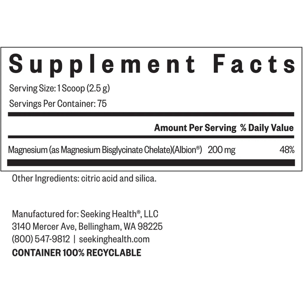 Magnesium Glycinate Powder Seeking Health