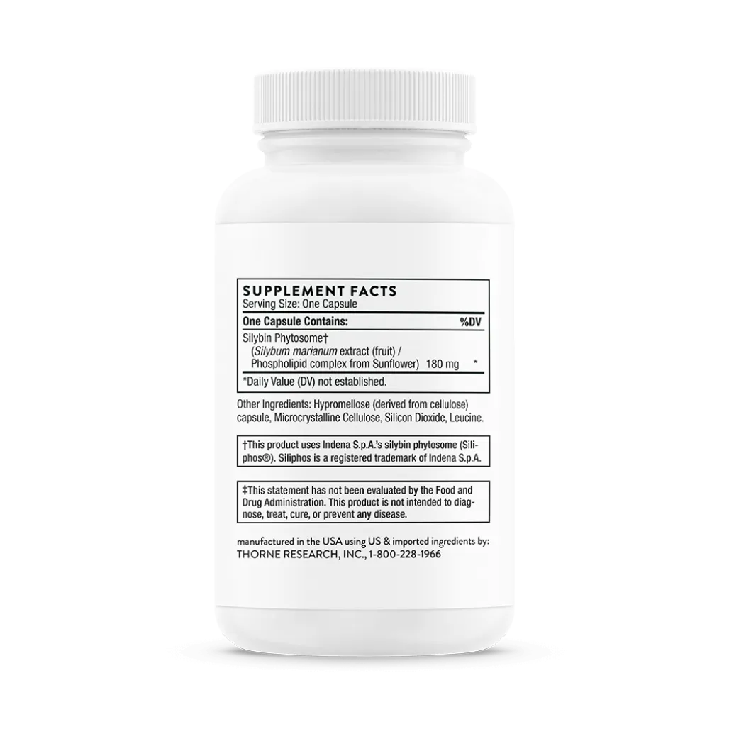 Thorne Siliphos 90 vegcaps supplement facts