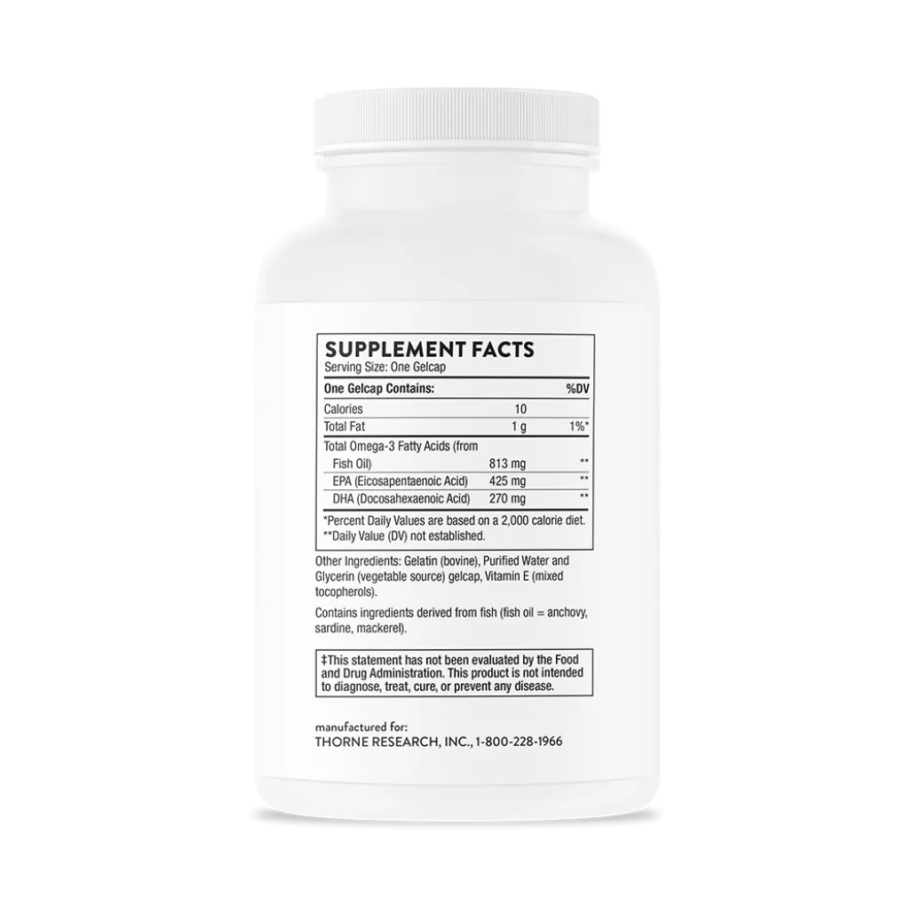 Thorne Super EPA 90 softgels supplement facts