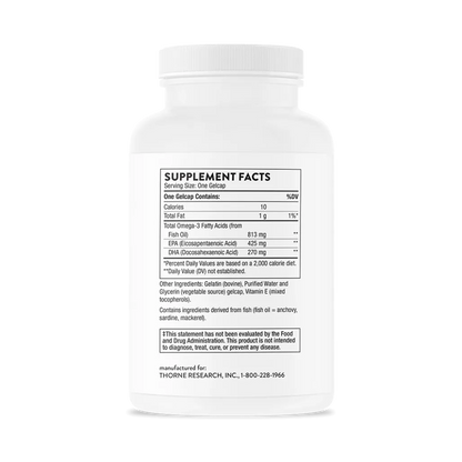 Thorne Super EPA 90 softgels supplement facts