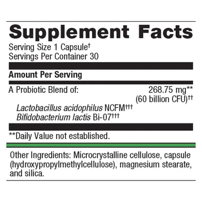 Metagenics UltraFlora IB supplement facts