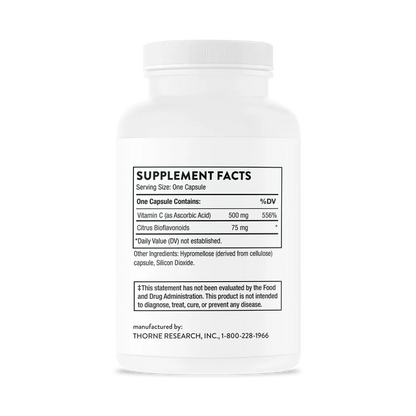 Thorne Vitamin C with Flavonoids 90 caps supplement facts