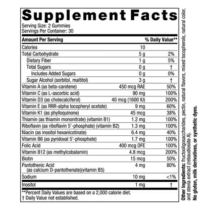 Zero Sugar Multivitamin Gummies By ;Nordic Naturals