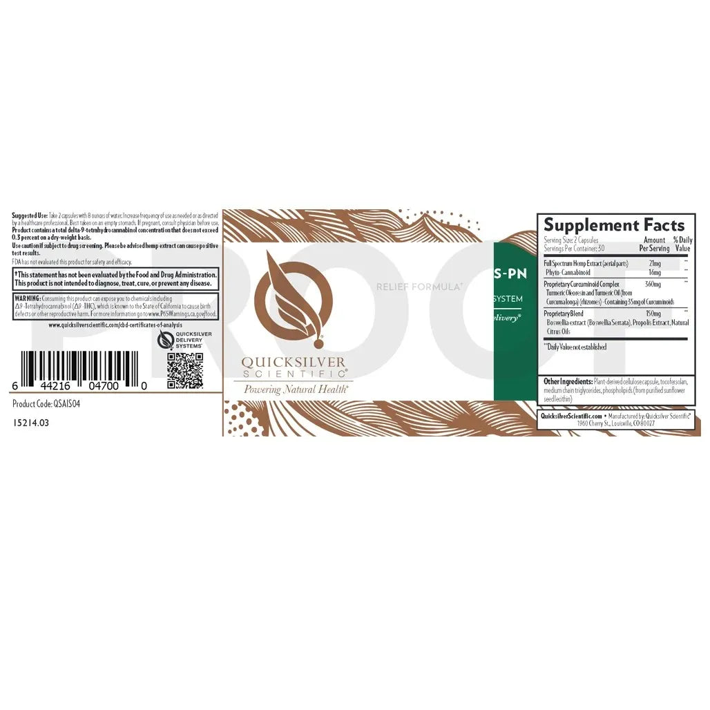 Quicksilver Scientific Hemp Synergies PN 60 Capsules​