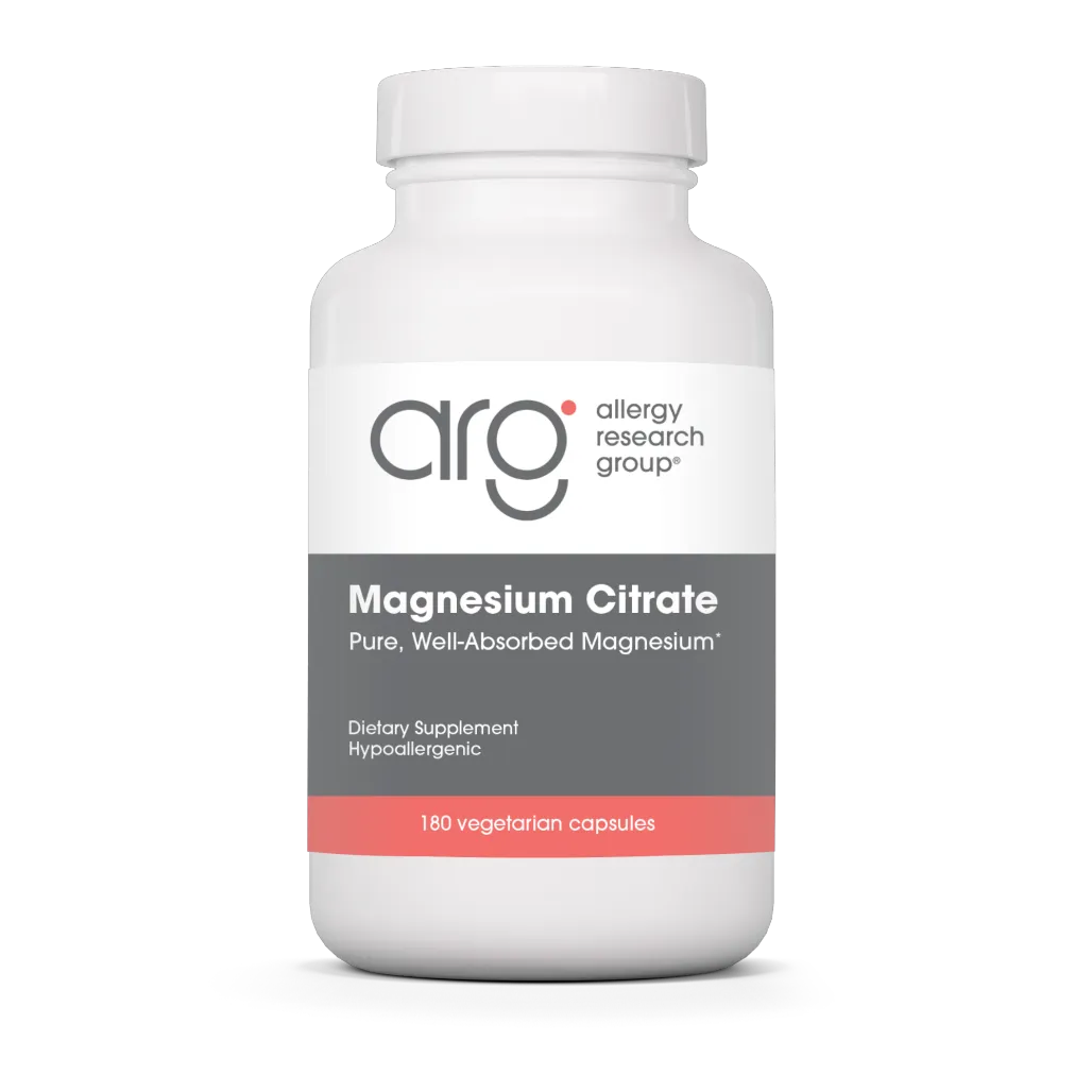 Allergy Research Group Magnesium Citrate - 180 Vegcaps