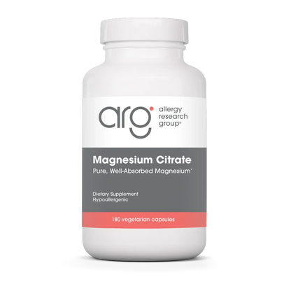Allergy Research Group Magnesium Citrate - 180 Vegcaps