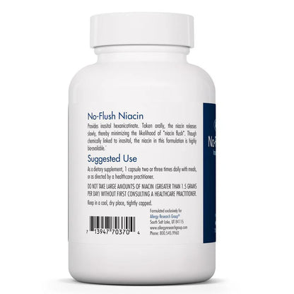 Buy Allergy Research Group No-Flush Niacin 430 mg - 75 Vegcaps