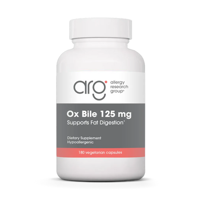 Allergy Research Group Ox Bile 125 mg - 180 Vegcaps