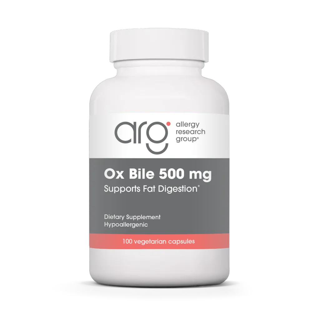 allergy research group ox bile 500 mg bottle
