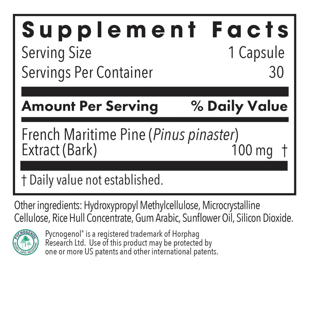 Allergy Research Group Pycnogenol 100 - 30 vegcaps