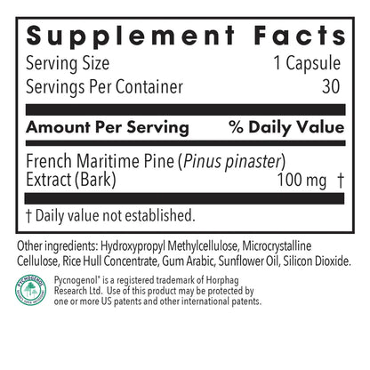 Allergy Research Group Pycnogenol 100 - 30 vegcaps