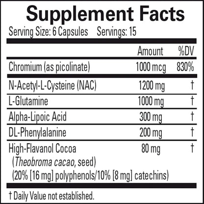 Craving Control Supplement to support self control over food cravings - 90 capsules 