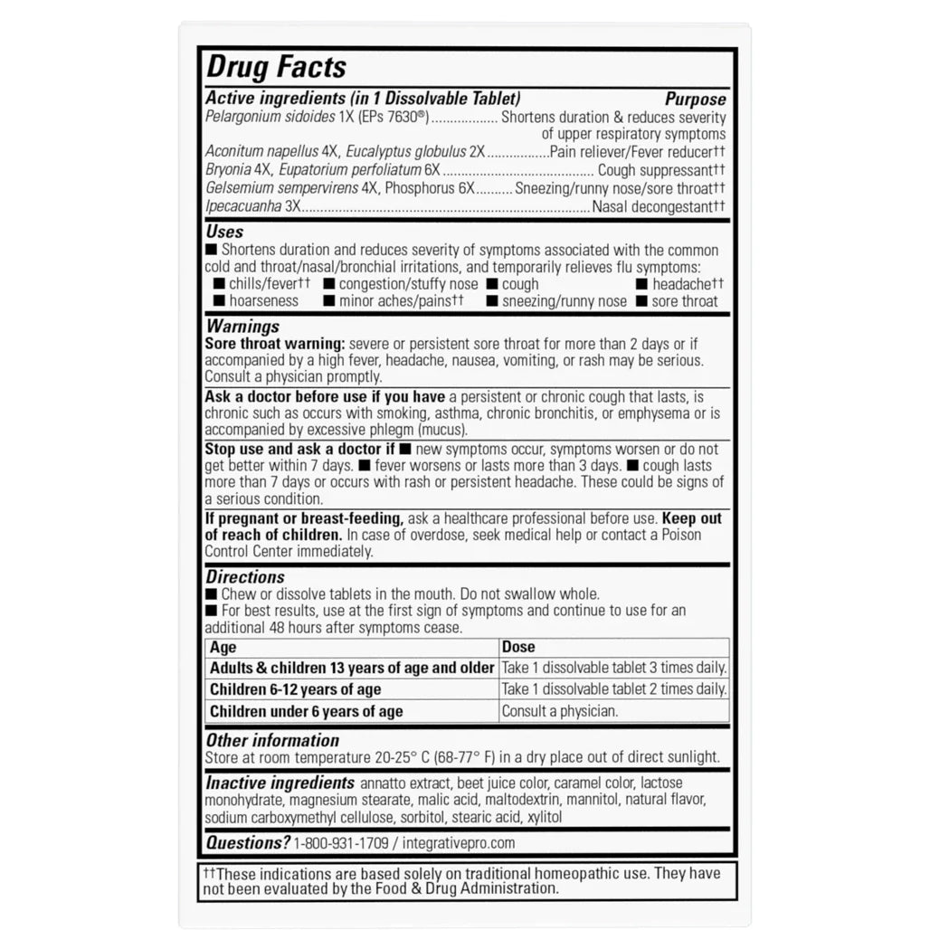 Integrative Therapeutics V Clear EPs 7630 Pelargonium-Alpha CF - Ingredients