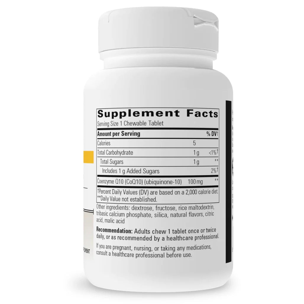 Integrative Therapeutics Vitaline COQ10 Tropical Fruit 100 mg 30 chew(s) supplement facts